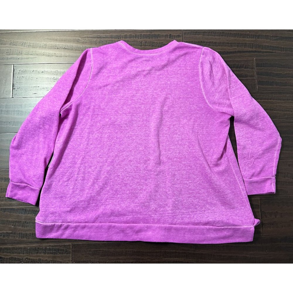 Lane Bryant Sweatshirt Plus Size 22 24 STRONG Sparkling Lightweight Purple - Picture 8 of 8